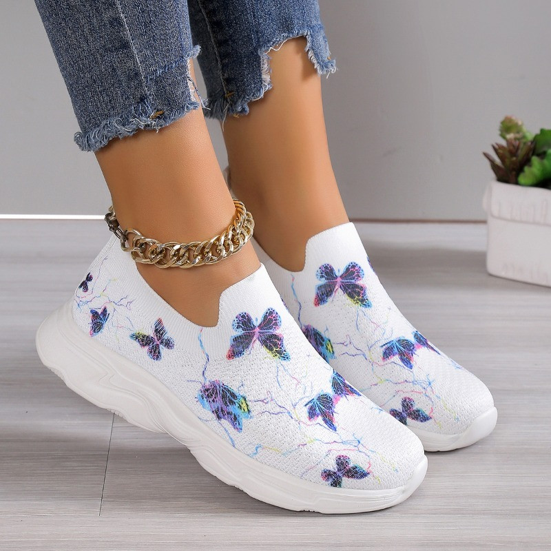 Võrgust madala kontsaga naiste spordijalatsid 2023 Kvaliteetsed libisemisjalatsid Naistele Sügisesed segavärvilised tossud Zapatos Para Mujeres