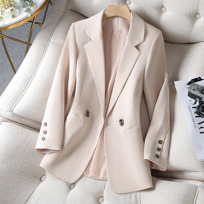 Fashion Khaki Blazer Coat Γυναικεία φθινόπωρο 2023 Κορεατικά μακρυμάνικα casual γυναικεία κοστούμια τζάκετ Μπλούζες Εξωτερικά ενδύματα 4XL