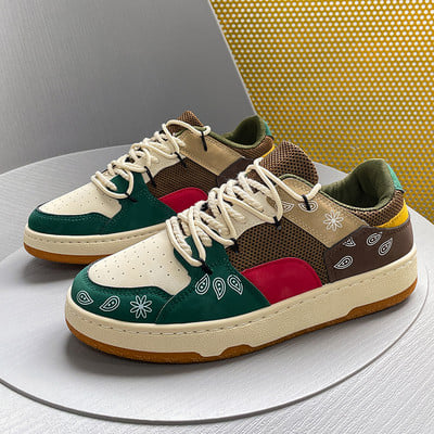 Trend muške tenisice s grafitima Cool muške vulkanizirane cipele Modna niska cipela s printom Ležerne sportske ravne cipele za skejtbording Više odgovara