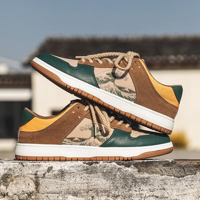 Trend muške tenisice s grafitima Cool muške vulkanizirane cipele Modna niska cipela s printom Ležerne sportske ravne cipele za skejtbording Više odgovara