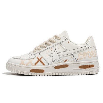 Μόδα Graffiti Skateboard Παπούτσια Ανδρική Πλατφόρμα Μαύρα με κορδόνια Ανδρικά Αθλητικά Παπούτσια Άνετα αντιολισθητικά παπούτσια Skateboarding για άνδρες