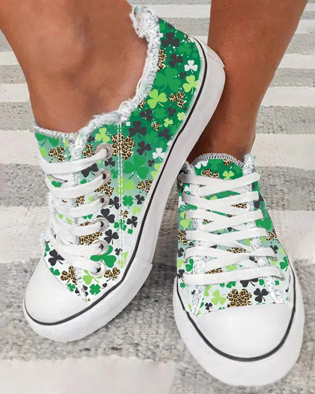 Tenisice za proljeće ljeto Ženske sportske cipele s cvjetnim printom neravnih rubova na vezivanje Ravne platnene cipele Ženske vulkanizirane cipele Mokasine