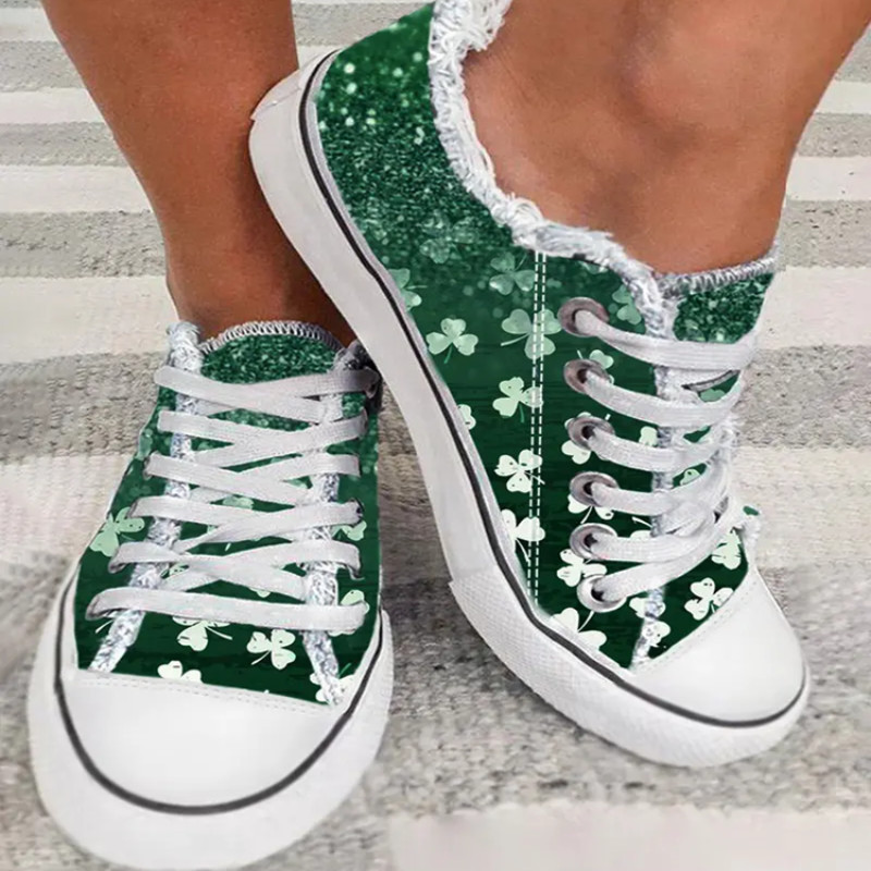 Tenisice za proljeće ljeto Ženske sportske cipele s cvjetnim printom neravnih rubova na vezivanje Ravne platnene cipele Ženske vulkanizirane cipele Mokasine