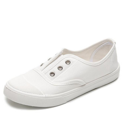 Νέα παπούτσια καμβά για κορίτσια που αναπνέουν ανοιξιάτικα/φθινοπωρινά πάνινα παπούτσια Γυναικεία καλοκαιρινά παπούτσια μπαλαρίνες slip-on