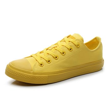 Ανδρικά παπούτσια καμβά Mango Yellow Bright Yellow Fashion Sneakers Lace Up 39-44 Λευκά casual παπούτσια όλα ταιριάζουν ωραίας ποιότητας Στρογγυλή κεφαλή