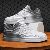 Casual Παπούτσια Φθινοπωρινά Ανδρικά Ανοιξιάτικα Ανδρικά Αθλητικά Ανδρικά Παπούτσια Ανδρικά Βουλκανιζέ Παπούτσια Λευκά Παπούτσια All-Match Ανδρικά φλατ Πλατφόρμα με κορδόνια