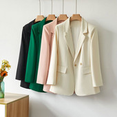 Blazere femei 2023 nou toamnă cu mânecă lungă solidă, elegantă, simplă, combinată, confortabilă, șic, costum de birou, haine pentru dama, îmbrăcăminte exterioară