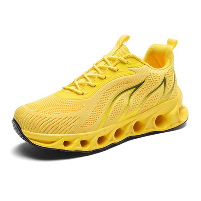 Brändi meeste leektrükiga tossud, lendavad kangast spordijalatsid Mugavad jooksujalatsid meeste välijalatsid, suur suurus 47