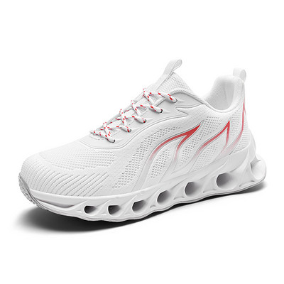 Brändi meeste leektrükiga tossud, lendavad kangast spordijalatsid Mugavad jooksujalatsid meeste välijalatsid, suur suurus 47