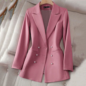 Νέο 2023 Άνοιξη Φθινοπωρινό μακρυμάνικο σακάκι Γυναικεία Μόδα Εργασία Κοστούμι Γραφείου Σακάκι Παλτό Lady Blazers Outwear Femme Jackets Μπλουζ
