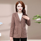 Μεσήλικες μητρικό κοστούμι γυναικών 2023 Νέα μόδα Κορεάτικα μακρυμάνικα casual blazers παλτό Γυναικεία πανωφόρια μπλουζάκια