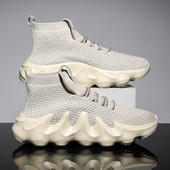 INS Ανδρικά παπούτσια για τρέξιμο με ψηλή κάλτσα με διχτυωτό αναπνεύσιμο παπούτσι για τρέξιμο για άνδρες Εξαιρετικά ελαφριά καλοκαιρινή μόδα σε εξωτερικούς χώρους Zapatillas Αφίξεις