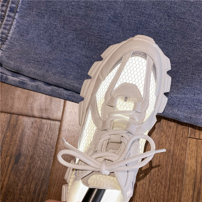 Ljetne ženske sportske cipele za 2023. Mrežaste prozračne ženske tenisice Otporne na habanje Cipele za slobodno vrijeme na otvorenom Bijele tenisice za trčanje Ženske