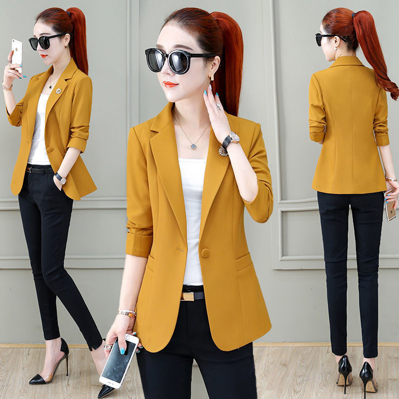 2023 Νέα Φθινοπωρινά Γυναικεία Μπλέιζερ Μπουφάν Μακρυμάνικα Επαγγελματικά Κοστούμια Παλτό Γυναικεία Casual Office Slim Lady Blazers Παλτό Ρούχα εργασίας