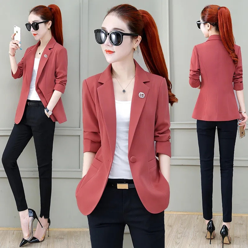 2023 Νέα Φθινοπωρινά Γυναικεία Μπλέιζερ Μπουφάν Μακρυμάνικα Επαγγελματικά Κοστούμια Παλτό Γυναικεία Casual Office Slim Lady Blazers Παλτό Ρούχα εργασίας