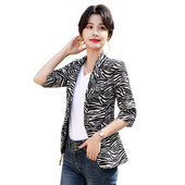 Γυναικείο σακάκι κοστούμι λεοπάρ 2023 Νέα κορεατική άνοιξη καλοκαιρινή μόδα ιδιοσυγκρασία Λεπτή μέση Casual Γυναικεία σακάκια