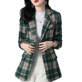 Γυναικείο σακάκι 2023 Νέα μόδα μακρυμάνικο μάλλινο δικτυωτό σακάκι σακάκια παλτό Γυναικεία λεπτή μπλούζα γραφείου Γυναικεία μπουφάν