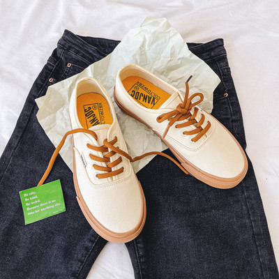 Γυναικεία πάνινα πάνινα γυναικεία μονόχρωμα παπούτσια για εξωτερικούς χώρους μονόχρωμα ρηχά παπούτσια τένις Γυναικεία streetwear Lace Up Vulcanize παπούτσια