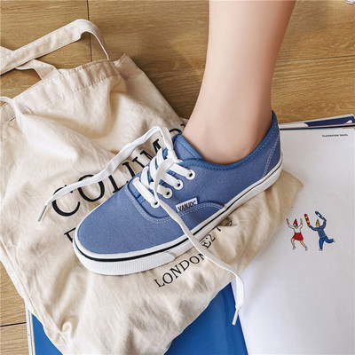 Γυναικεία πάνινα πάνινα γυναικεία μονόχρωμα παπούτσια για εξωτερικούς χώρους μονόχρωμα ρηχά παπούτσια τένις Γυναικεία streetwear Lace Up Vulcanize παπούτσια