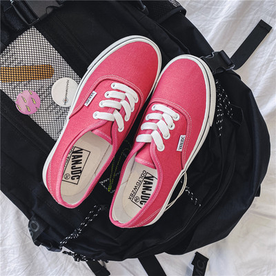 Γυναικεία πάνινα πάνινα γυναικεία μονόχρωμα παπούτσια για εξωτερικούς χώρους μονόχρωμα ρηχά παπούτσια τένις Γυναικεία streetwear Lace Up Vulcanize παπούτσια
