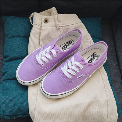 Γυναικεία πάνινα πάνινα γυναικεία μονόχρωμα παπούτσια για εξωτερικούς χώρους μονόχρωμα ρηχά παπούτσια τένις Γυναικεία streetwear Lace Up Vulcanize παπούτσια