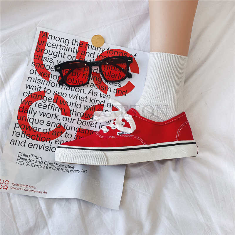 Γυναικεία πάνινα πάνινα γυναικεία μονόχρωμα παπούτσια για εξωτερικούς χώρους μονόχρωμα ρηχά παπούτσια τένις Γυναικεία streetwear Lace Up Vulcanize παπούτσια