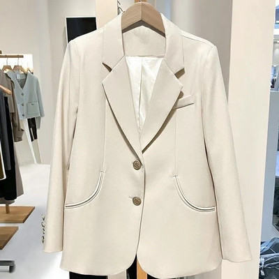 Γυναικείο Blazer 2023 Νέο Φθινοπωρινό μονόπλευρο μακρυμάνικο γυναικείο μπλέιζερ γυναικείο σακάκι παντός ταιριάσματος Πανωφόρι γυναικείο