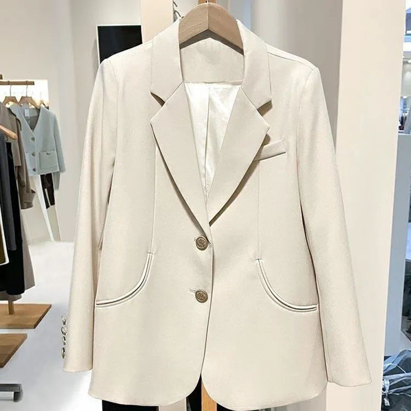 Γυναικείο Blazer 2023 Νέο Φθινοπωρινό μονόπλευρο μακρυμάνικο γυναικείο μπλέιζερ γυναικείο σακάκι παντός ταιριάσματος Πανωφόρι γυναικείο