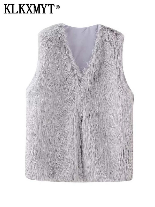 TRAF 2023 βελούδινα ζεστά αμάνικα γιλέκα για γυναίκες Φθινοπωρινό χειμωνιάτικο γιλέκο Γυναικεία ζακέτα παλτό Cropped γιλέκο Chic τοπ