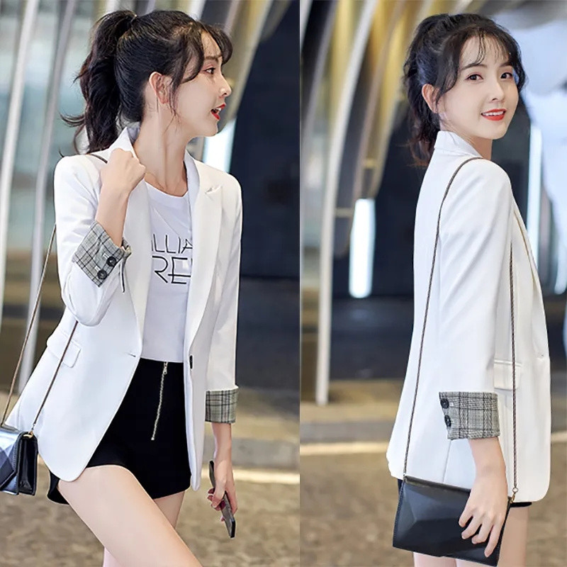 Άνοιξη Φθινοπωρινό Blazer Γυναικεία 2023 Νέα μόδα μακρυμάνικο Βρετανικό ταμπεραμέντο Work Office Slim casual κοστούμια Γυναικεία παλτό