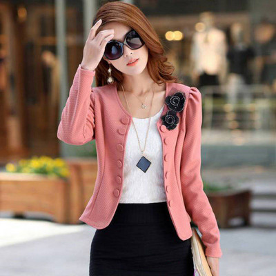 Novo 2023 proljeće jesen kratko odijelo ženski kaput dugih rukava korejski uski modni jednobojni uredski elegantni blejzer ženske majice