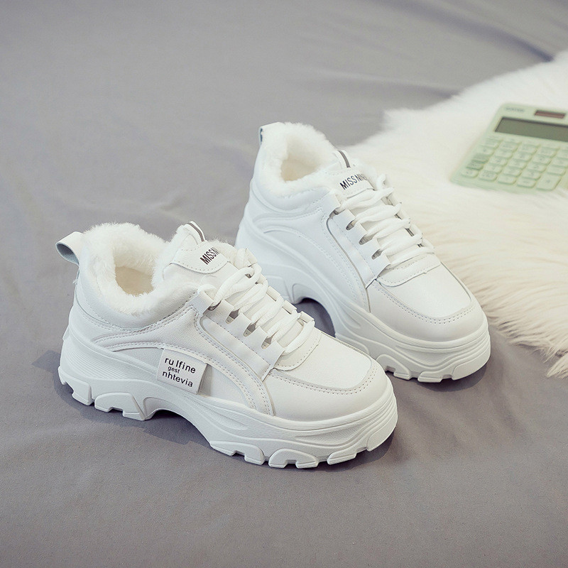 Talvised tossud, naiste saapad, soojad karusnahad, pehmed naissoost vabaaja nööriga puuvillased kingad, mood platvorm, lumesaapad Zapatillas Mujer