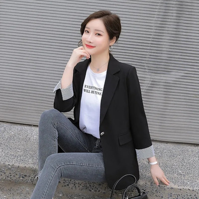 Νέο 2023 Φθινοπωρινό γυναικείο σακάκι μακρυμάνικο σακάκι με ένα κουμπί Γυναικείο μακρυμάνικο μπουφάν Lady Work Office Slim Blazers Γυναικεία μπλουζάκια
