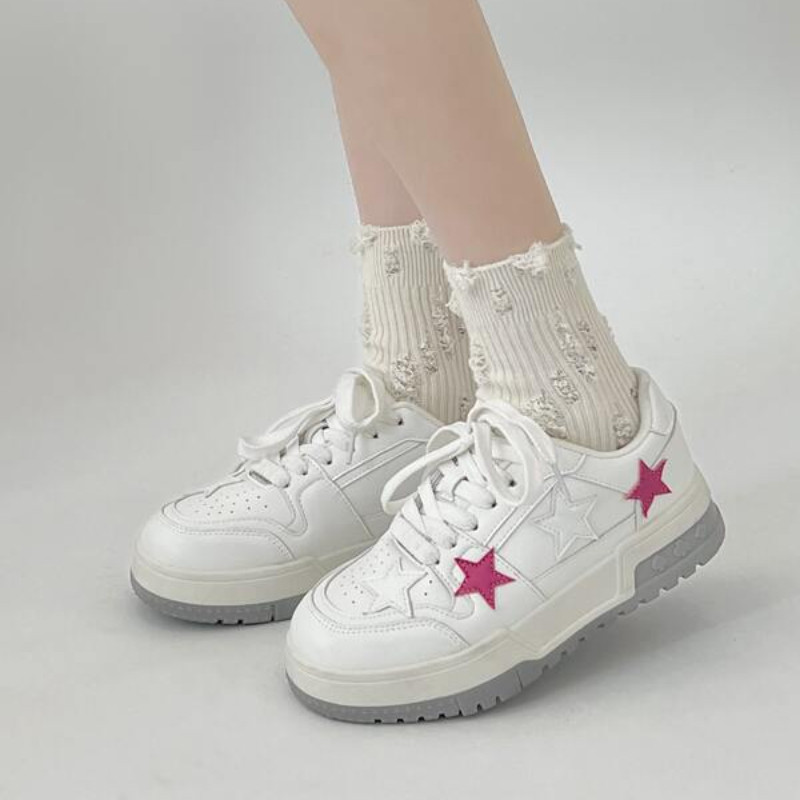 Y2K Κορεάτικη Γυναικεία Μόδα Star Sports Loafers Sneaker Athletic Pump Sneakers Πλατφόρμα Γυναικεία παπούτσια τένις Χοντροκομμένα παπούτσια με χοντρά τακούνια