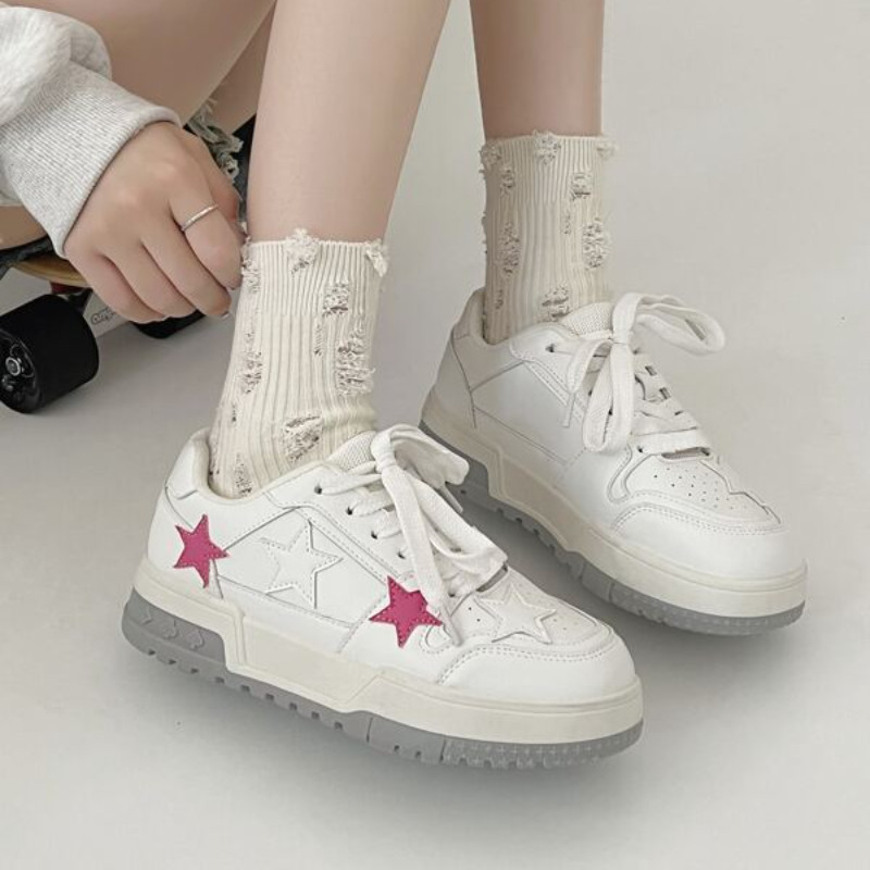 Y2K Κορεάτικη Γυναικεία Μόδα Star Sports Loafers Sneaker Athletic Pump Sneakers Πλατφόρμα Γυναικεία παπούτσια τένις Χοντροκομμένα παπούτσια με χοντρά τακούνια