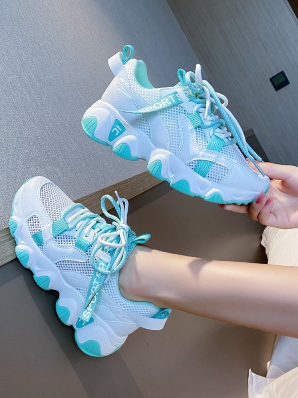 Pantofi vulcanizati cu plasă respirabil pentru femei Pantofi de modă Pantofi pentru femei Pantofi cu platformă Pantofi de alergare ocazionali Femei 2023