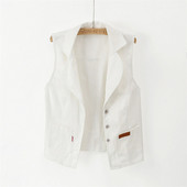 2023. aasta teksavest naiste kevad-sügis uus varrukateta valge teksapüks Vest jakk Naiste mantel Suvine teksapükste vest Naiste ülerõivad