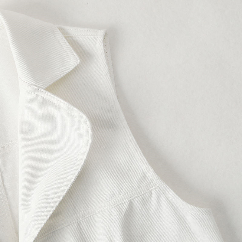 2023. aasta teksavest naiste kevad-sügis uus varrukateta valge teksapüks Vest jakk Naiste mantel Suvine teksapükste vest Naiste ülerõivad