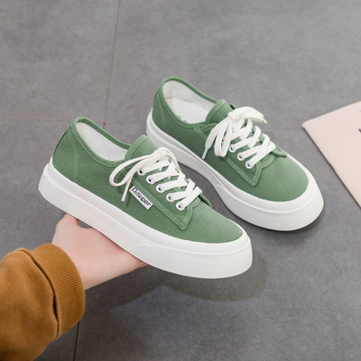 Καλοκαιρινά λεπτά παπούτσια καμβά με μεγάλα δάχτυλα για γυναικεία παπούτσια 2023 νέα υφασμάτινα παπούτσια για την άνοιξη και το φθινόπωρο Λευκά παπούτσια με τετράγωνη θέση