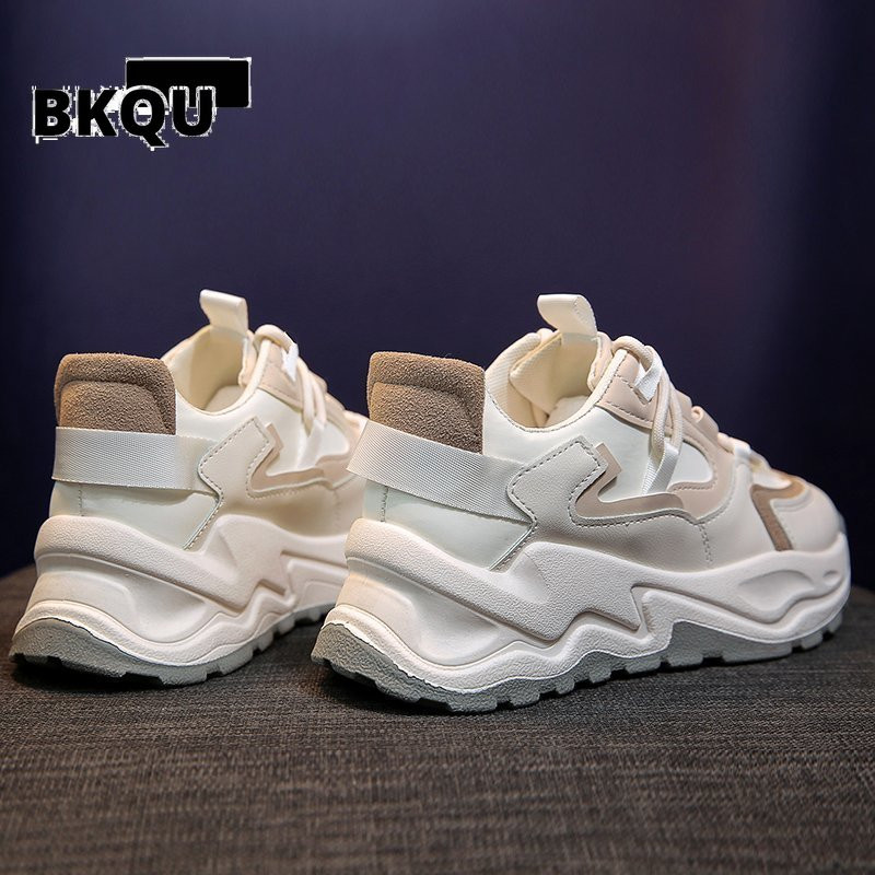 BKQU 2023 Γυναικεία Ανοιξιάτικα Αθλητικά Αθλητικά Παπούτσια, Γκρι καφέ Αθλητικά Παπούτσια, Comfort Casual ψηλά αθλητικά παπούτσια Γυναικεία Vulcanize Sneakers