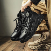 Ανδρικά παπούτσια ZOKI Chunky Platform Vulcanize 2023 Ανδρικά παπούτσια με κορδόνια Pu+Mesh, αντιολισθητικά, ανδρικά παπούτσια Combat με χοντρό πάτο