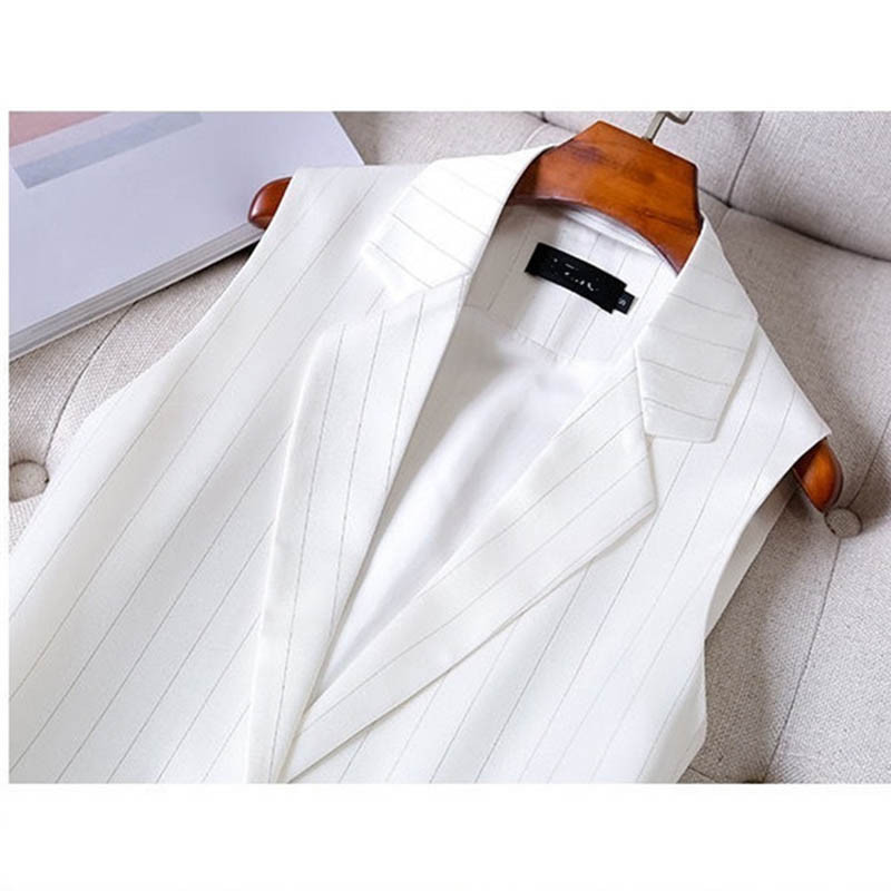 2023. aasta uus naiste vestijakk, moodne triibuline ühe nööbiga varrukateta bleiser-vest mantel, Korea õhuke naiste vest, topsid M-4XL