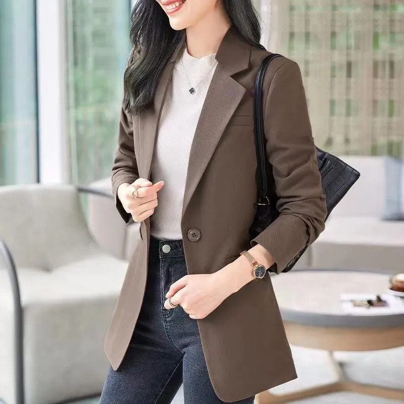 2023 Νέα μόδα Γυναικείο σακάκι για άνοιξη φθινόπωρο Κορεάτικο μακρυμάνικο κοστούμι κοστούμι Γυναικείο κομψό τοπ φανελάκι γραφείου