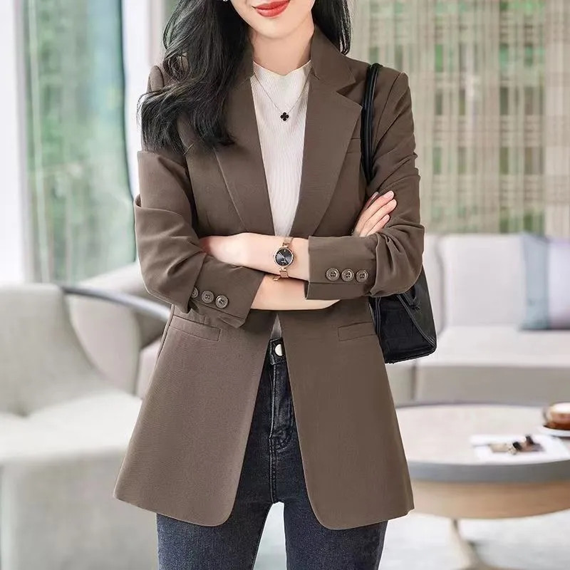 2023 Νέα μόδα Γυναικείο σακάκι για άνοιξη φθινόπωρο Κορεάτικο μακρυμάνικο κοστούμι κοστούμι Γυναικείο κομψό τοπ φανελάκι γραφείου