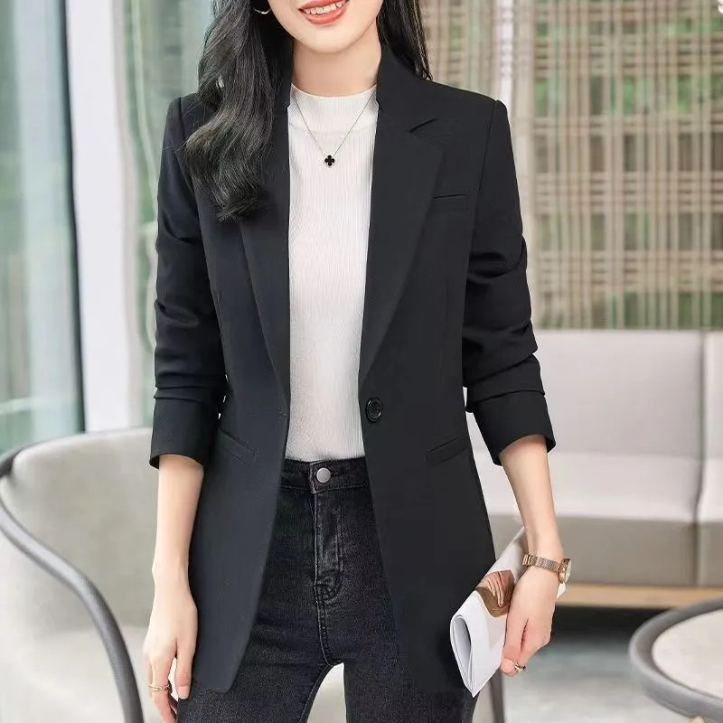 2023 Νέα μόδα Γυναικείο σακάκι για άνοιξη φθινόπωρο Κορεάτικο μακρυμάνικο κοστούμι κοστούμι Γυναικείο κομψό τοπ φανελάκι γραφείου
