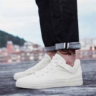 LIN KING Νέα Lace Up Ανδρικά Βουλκανιζέ Παπούτσια Ψηλά τοπ υπαίθρια casual παπούτσια καμβά Αντιολισθητικά ανδρικά αθλητικά παπούτσια Ανδρικά παπούτσια αύξησης ύψους
