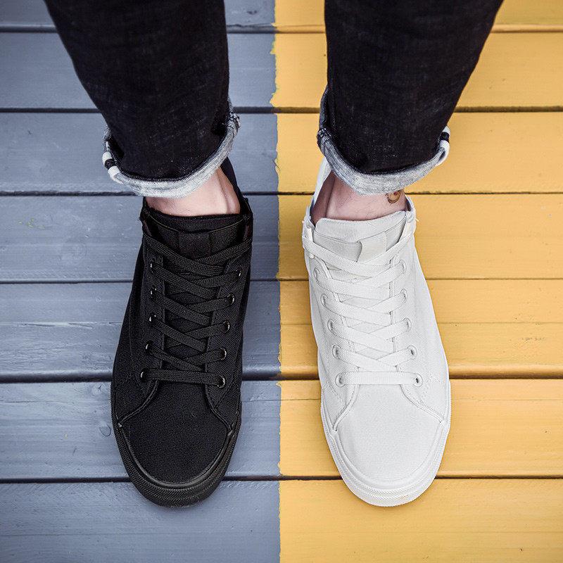 LIN KING Nauji suvarstomi vyriški, vulkanizuoti batai, aukštakulniai, laisvalaikio drobiniai batai, neslystantys vyriški sportbačiai vyriški aukštį didinantys batai