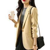 Γυναικεία Blazer 2023 Νέα μόδα Φθινοπωρινά Lady Blazers με μακριά μανίκια Κομψά casual μασίφ γυναικεία κοστούμια Μπλούζες με τζάκετ