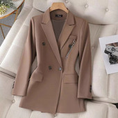 Γυναικείο Blazer 2023 Νέα μόδα Φθινοπωρινό κοστούμι εργασίας γραφείου Παλτό Γυναικείο μακρυμάνικο κομψό, λεπτό μπλέιζερ γυναικεία μπουφάν