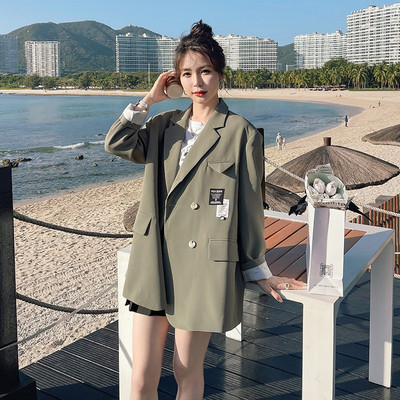 Νέο γυναικείο σακάκι 2022 Άνοιξη φθινόπωρο Κορεάτικο φαρδύ μακρυμάνικο σακάκι Γυναικείο κοστούμι γραφείου Μπουφάν Γυναικείο σακάκι Femme Jacke